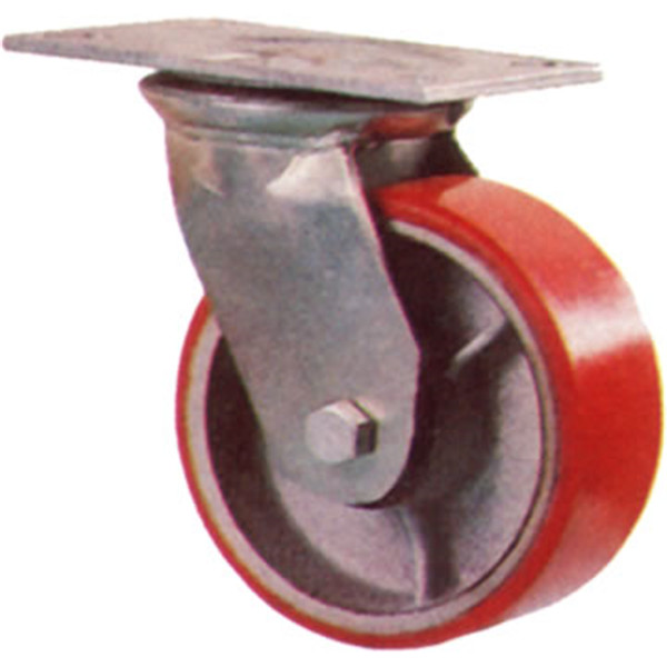 大底板普通重型鐵芯聚胺脂腳輪 大底板普通重型鐵芯聚胺脂腳輪